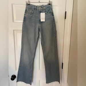 NWT Zara Lt Blue Wide Leg Jeans SZ 2